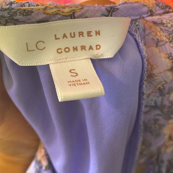 LC LAUREN CONRAD Floral Boho Blouse Top - Picture 12 of 13